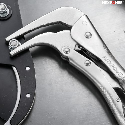 MAXPOWER 10-inch 90 degree Offset Long Nose Locking Pliers, 3" Jaw Opens - size: 10"
