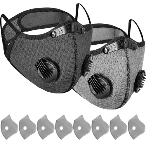 Threlaco Dust Mask Reusable - color: Dark Gray, Light Gray