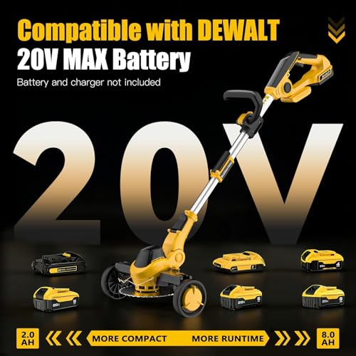 Givilo 11-Inch Weed Wacker Cordless Compatible with DEWALT 20V MAX Battery - size: 11 Inch