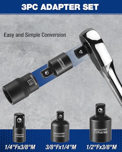 WORKPRO 17-Piece Female E-Torx Socket Set, E4-E24, CR-V Steel