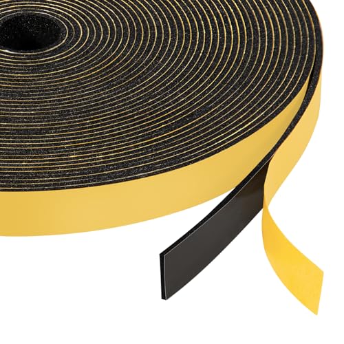 Yotache Thin Foam Tape Weather Stripping (.50) 1/2" Wide x 1/16" Thick - size: 1/2"x1/16"x33 FT
