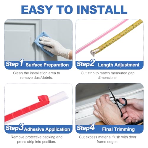 uxcell Weather Stripping Door Seal, 20 ft Self-Adhesive D-Shape Seal Strip Silicone Insulation Window Gap Filler for Door Frame Sealing Gap (3/16" W x 5/32" T, Clear) - size: 20 ft x 3/16" x 5/32"