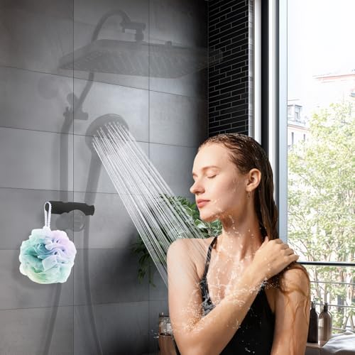 Hibbent Adjustable Shower Head Holder for Slide Bar, Universal 18.5-25mm Handheld Showerhead Bracket, Sprayer Holder with Hanging Design for Bathroom Shower, No Drill Installation, Oil-Rubbed Bronze - style: Oil Rubbed Bronze
