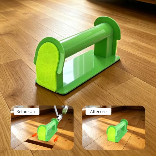 2026 Upgraded Floor Gap Fixer Tool for Laminate, Vinyl Plank, Hardwood –Iron Construction Heavy Duty Floor Gap Repair Tool with Extended Striking Area, Sticky Pads, Quiet Felt Pad & Hammer (Green) - color: Green