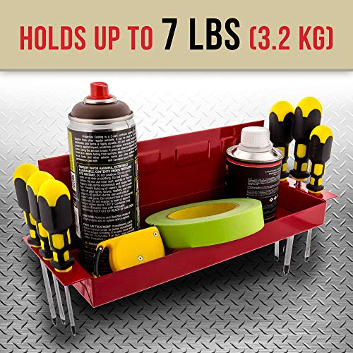 TCP Global 12" Magnetic Tool Shelf - Toolbox & Cabinet Organizer