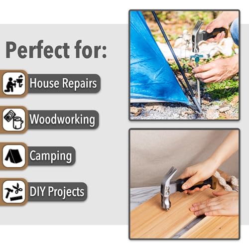 Mr. Pen- Claw Hammer, 8oz, Brown, Magnetic - color: Brown