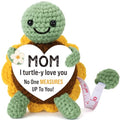 Xinezaa Gifts for Mom, Cute Crochet Turtle 60 in Retractable Tape Measure - style: mom