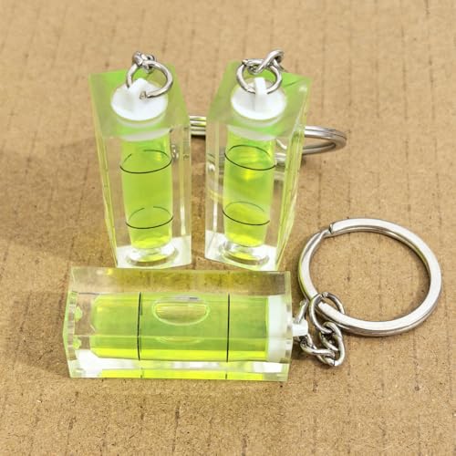 3Pcs Keychain Spirit Bubble Level Mini Pocket Tool 15x15x40mm Spirit Levels Measuring Layout Tools - color: Non-magnetic