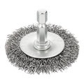 2in Wire Wheels for Drill with 1/4in Hex Shank, Carbon Steel - size: 2 inch(0.012in Wire)