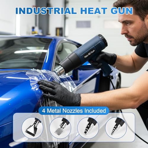 Heat Gun 1800W, Handed Hot Air Gun with 4 Nozzles for Crafting