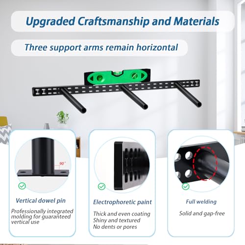 4 Pcs 34 in Floating Shelf Bracket 34 x 8 Floating Shelves Hardware, Heavy Duty Floating Shelf Brackets, Thickened Solid Steel Wall Mount for Kitchen/Living Room/Office (8 inch Rods) - style: 4pcs 34x8 in