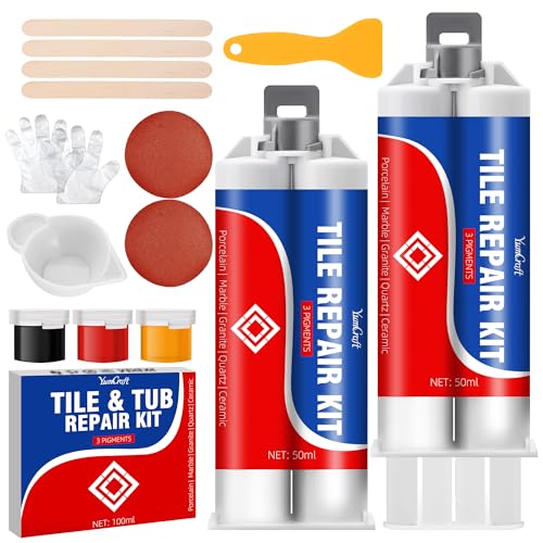 Tile Repair Kit 3.4 oz - Porcelain Repair Paste Reattaches Missing Pieces