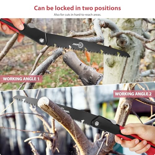 10 inch Folding Saw, SK9 High Carbon Steel Pruning Hand Saw | for Wood Cutting, Tree Trimming, Camping and Gardening Work, Gifts for Men