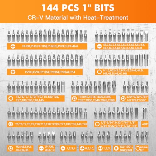 237-Piece Screwdriver Bit Set with Ratchet & Security & 20 Precision Bits - style: 237PCS
