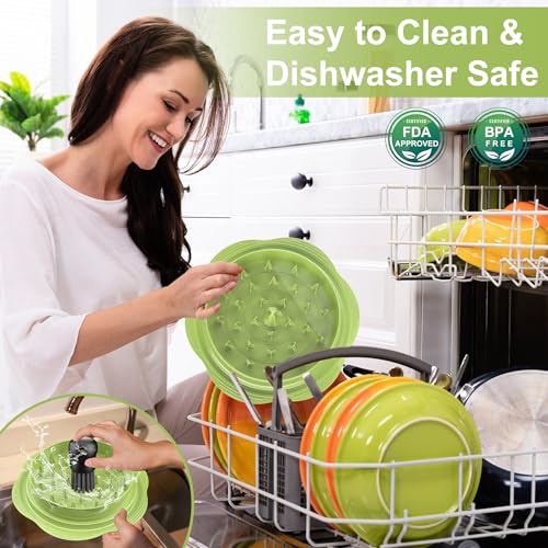 Chicken Shredder Tool Twist Large Meat Shredder with Brush&Fork, Matcha - color: Matcha Green