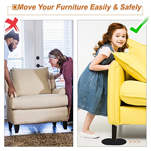 Heavy Duty Furniture Sliders for Carpet, 8 PCS 9-1/2" x 5-3/4" - size: 9-1/2 inch x 5-3/4 inch 8 PCS (Oval)