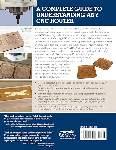 Complete Guide to CNC Woodworking: Everything You Need to Know to Use Any CNC Router (Fox Chapel Publishing) 19 Skill-Building Step-by-Step Projects from Clamps and Fixtures to Box Inlays