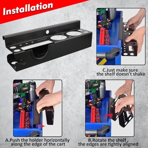 MUTUACTOR Power Tool Organizer,Heavy Duty Drill Driver Angle Grinder Holder,Quick Access Impact Drill Holder Tool Rack Utility for Rolling Tools Chest Utility Storage Carts - style: Drill Driver Angle Grinder Holder