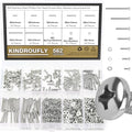 562 Pieces M2 x 4/6 /8/10 /12/16 /20mm Phillips Pan Head Machine Screws Nuts Washers Assortment Kit, 304 Stainless Steel, Fully Machine Thread - size: M2