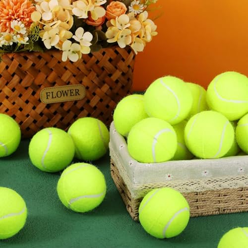 Macarrie 60 Pcs Precut Tennis Balls for Chairs Legs, Yellow - color: Yellow