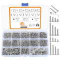 840 Pcs M2.5 Small Metric Screws with Nuts, Hex Socket Head Cap and Nut Assortment Kits, Stainless Steel Replacement Machine Fastener Screws and Bolts Nuts (M2.5 840 Silver) - color: M2.5 840 Silver