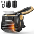 Cordless Electric Grill Brush with LED Light and Front Scraper, Gold - color: Gold