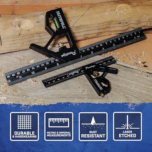 Prestige Combination Square Twin Pack 150mm (6in) & 300mm (12in)