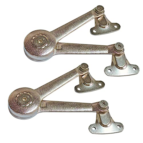 Qrity 2 PCS Adjustable Lift Up Stay Support Hinge - Bidirectional Operation - Support Up to 20KG - Opening Angle 75/90/110 - size: 2 PCS(New Version)