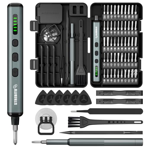 STREBITO Electric Screwdriver, 67 in 1 Mini Electric Screwdriver - color: Standard Black