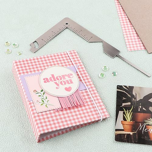 5Pcs/Set,Book Cover Guide,5-in-1 Stainless Steel Metal Bookbinding Cover Tool for Making Book Cover Creating Book or Album Covers Out of Chipboard Makes Creating Covers Out of Chipboard Simple. - color: 5PCS Book Cover Guide