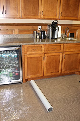 BISupply Plastic Carpet Protector Film, 36in x 200ft – Floor Protector - size: 36 Inch x 200 Feet