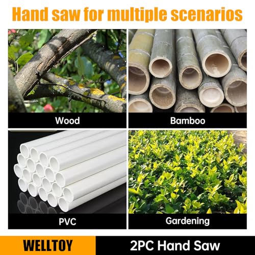 2PC Small Hand Saw,6 inch Japanese Pull Saws with Anti-Slip handle,Flexible Blade,17 TPI Japanese Flush Cut Saw for Flush Cut Woodworking,DIY and Small Project. - size: 2Pcs