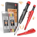 Nicpro Carpenter Pencil with Sharpener & Holster, Construction Pencil -Red - color: Black with Red