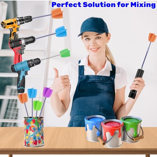 3 Sizes/6 Pack Paint Mixer,11.8 Inch, 1 Gallon Paint Mixer for Drill, Resin Mixer, Epoxy Mixer, Paint Stirrer for Drill, Drill Mixer Attachment, Epoxy Resin Mixer, Drill Paint Mixer