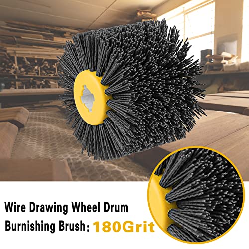 Shinboc 4.7x4 Inch Surface Conditioning Tool, 180 Grit Nylon Drawing Wheel - style: 180 Grit