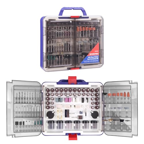 WORKPRO 530-Piece Rotary Tool Accessory Kit, Rotary Tool Bits for Easy Cutting, Grinding, Sanding, Polishing, Cleaning, Drilling, Carving and Engraving - style: 530 Piece Rotary Tool Attachments