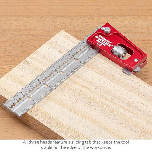 Woodpeckers inDexable Square System, Deluxe Dovetail Combination Square Set, Feature Packed Woodworking Square - Includes 3 Blades & 3 Heads & 3 Rack-Its - color: Mini, style: Deluxe Joiner's