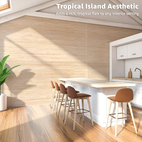 Art3d 48 x 96 in Pole Wrap Natural Bamboo Wall Panel, 1-Pack, Carbonized - color: Carbonized, size: 1-48 inches x 96 inches