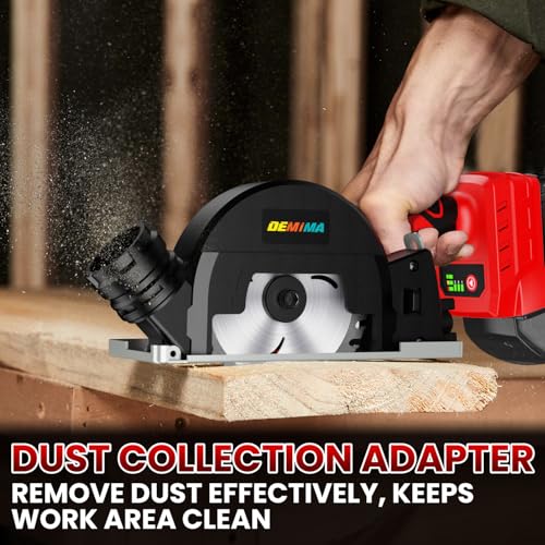 4" Brushless Cordless Cut-Off Tool Compatible with Milwaukee Battery, 500W mini Saw Up to 12000RPM with 6 Cut Off Wheel, 4" Blades & Base Plate for Metal, Wood, Tile and Plastic (No Battery)