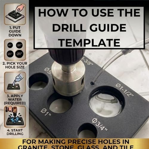 Drilax 5-Pc Diamond Hole Saw Set 3/4 to 1-1/2 Inch with Guide & Case - style: 5 Pcs Set 3/4" to 1-1/2"