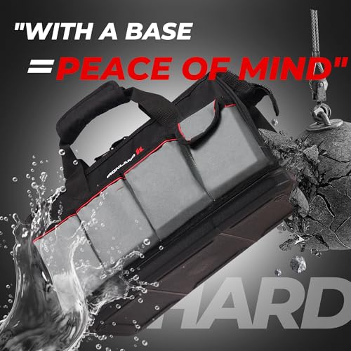 IRONLAND 16.5 Inch Hard & Sturdy Bottom Tool Bag Organizer for Men