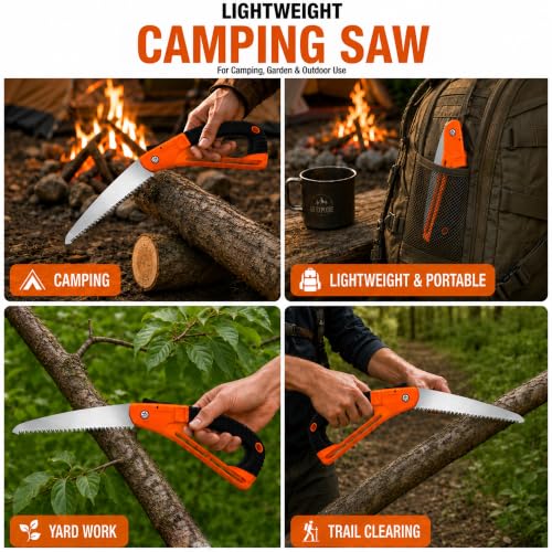 Camping Saw with Upgraded Hand Guard and SK5 Blade