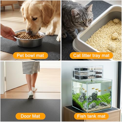 Pet Crate Floor Protection Mat, Ultra-thin Mat for Under Dog Crate, 23.6" x 47.2" XL Thin Cut to Fit Design Washable Floor Covering Reusable Waterproof Non Slip Rug Whelping Pad for Pet (Large) - size: Large
