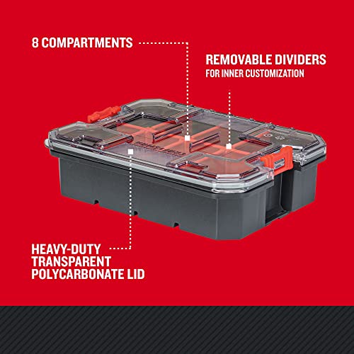 CRAFTSMAN VERSASTACK Storage Organizer, Small Parts Organizer, 8 Compartments, Lid Includes Secure Latch (CMST17827)