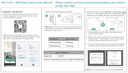 Smart Sleek Socket: Universal Outlet Concealer with Wi-Fi Smart Power Strip - size: 5 ft - Smart, style: Standard Outlet
