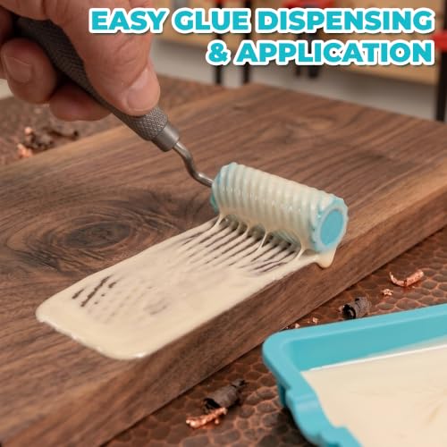 Silicone Glue Roller Kit with Tray & Spreader Professional Paint Applicator