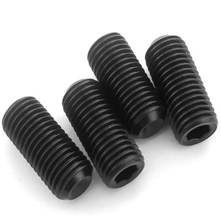 60Pcs M4-0.7x16mm Black Hex Socket Set Screw Grub Screws,Headless Cup Point,Flat Point Grub Bolt,Internal Hex Drive,Alloy Steel,Grade 12.9 Carbon Steel,for Towel Rack Door Knob - size: M4-0.7x16(60)