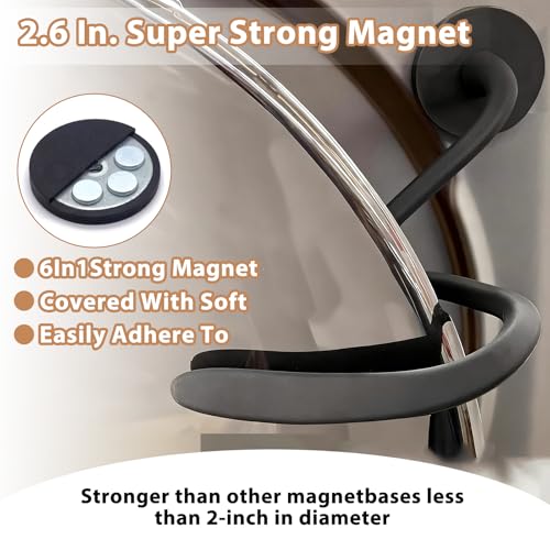 Magnetic Washer Door Stopper & Holder Strong Flexible Prop to Keep Front Load Washer/Dryer Door Open Fits LG Samsung Laundry Accessories (Black) - color: Black