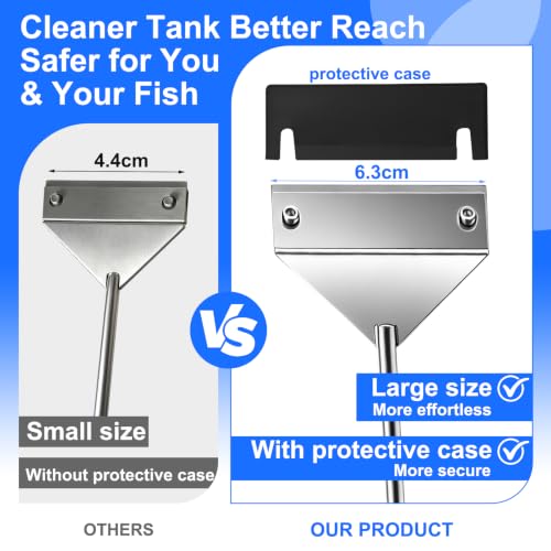 25 in Algae Scraper for Glass Aquariums - with Sheath, 10 Blades