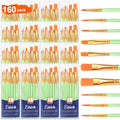 ESRICH 160PCS Paint Brushes, Paint Brush for Acrylic Painting - color: Green, size: 160